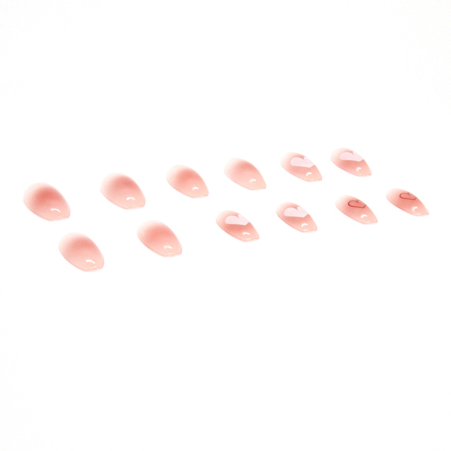 French Heart Blush Wearable Nails