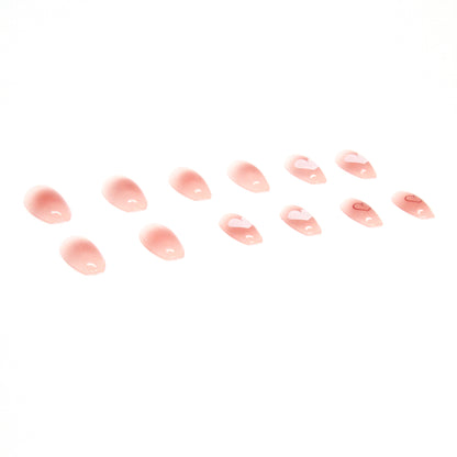 French Heart Blush Wearable Nails