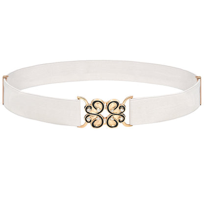 Elastic wide belt female minimalist