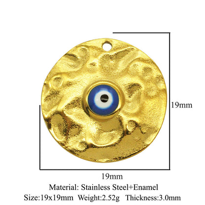 3 pcs/bag stainless steel round eye pendant