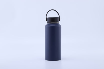 Botella de agua de acero inoxidable 304 con recubrimiento en polvo, portátil para exteriores 