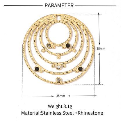 Geometric round love titanium steel pendant accessories