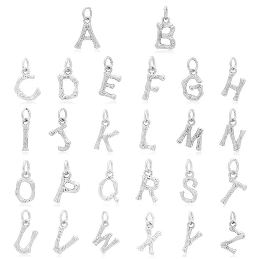 5 pcs/pack of 26 English alphabet brass pendants