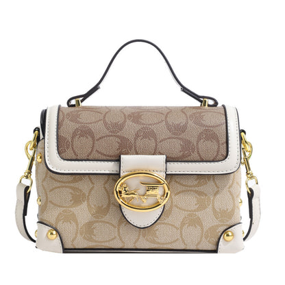 Vintage printed alphabet shoulder bag