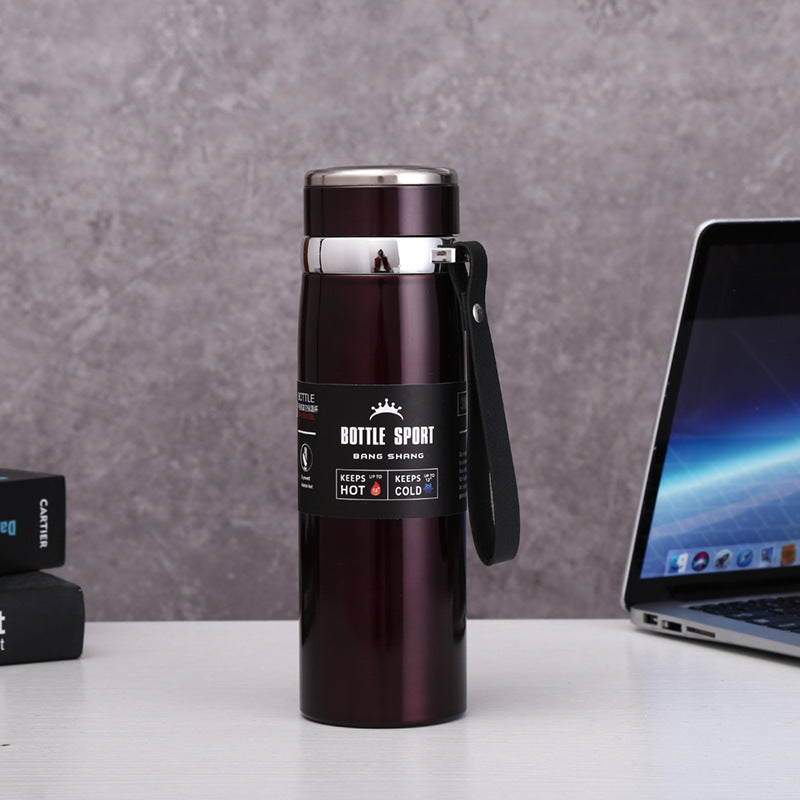 304 Stainless Steel Insulated Mug with Carrying Strap