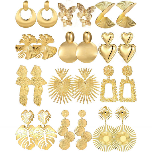 Pendientes irregulares estilo punk 