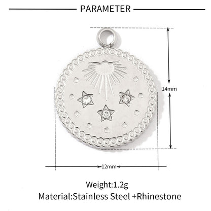 Star Sun Titanium Steel Necklace Pendant ins