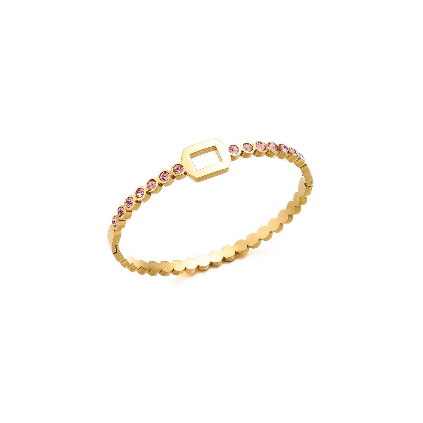 18K Gold Honeycomb Diamond Bracelet