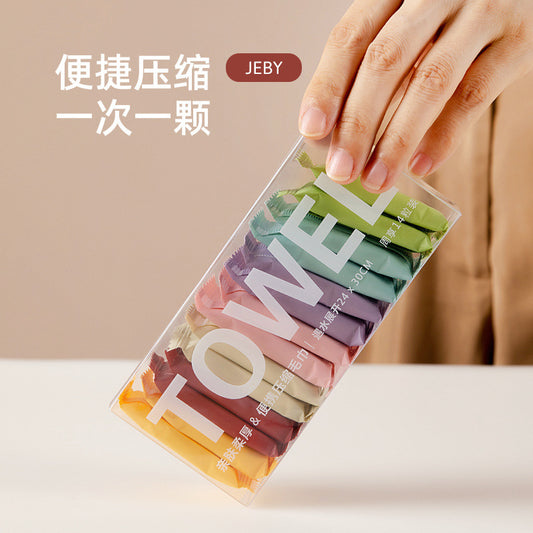 Disposable Extra-Thick Large Compressed Towels, Facial Towels