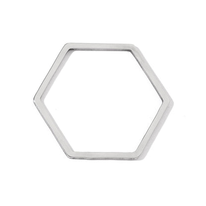 20 pcs/pack Geometric triangular round titanium steel pendant