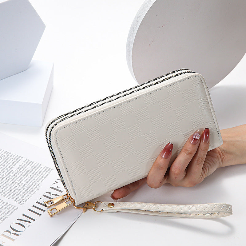 Atmospheric Double Zipper Clutch Bag Wallet
