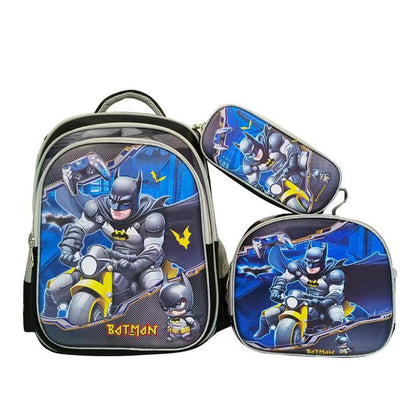 Can hold tie rod schoolbag lunch bag pencil case three-piece set