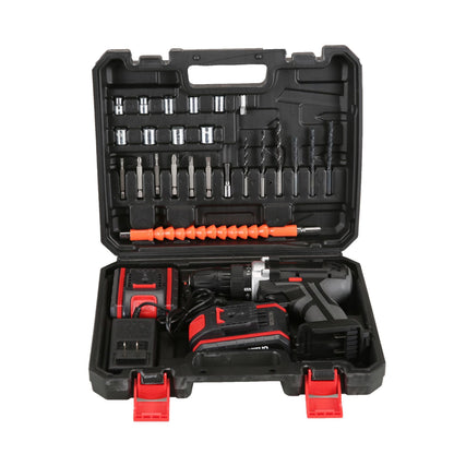 Juego de destornillador y taladro eléctrico inalámbrico - Kit de herramientas de litio recargable 