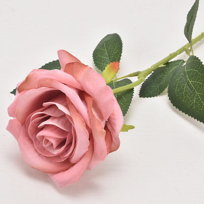 Simulation velvet rose single