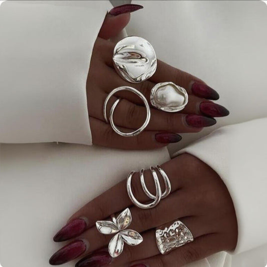 Baroque Pearl Liquid Metal Ring