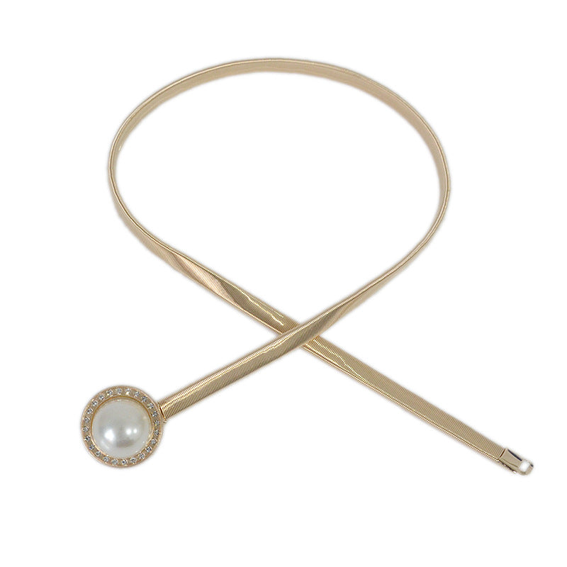 Round buckle metal spring chain waist chain