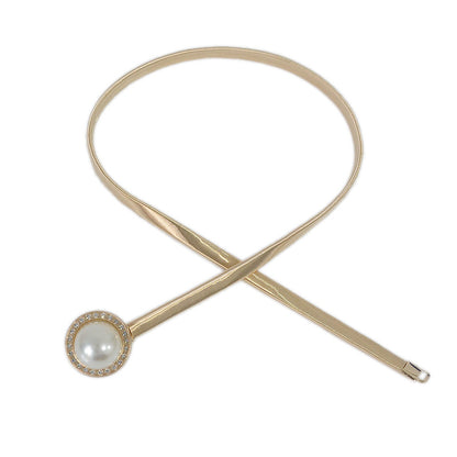 Round buckle metal spring chain waist chain