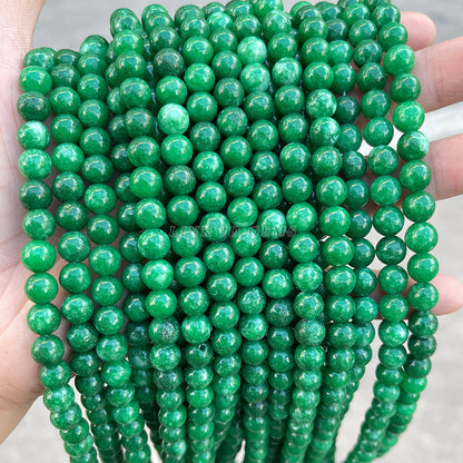 A grade dry green chalcedony loose beads