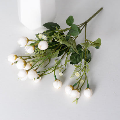 Artificial rose green buds bunch of artificial flowers