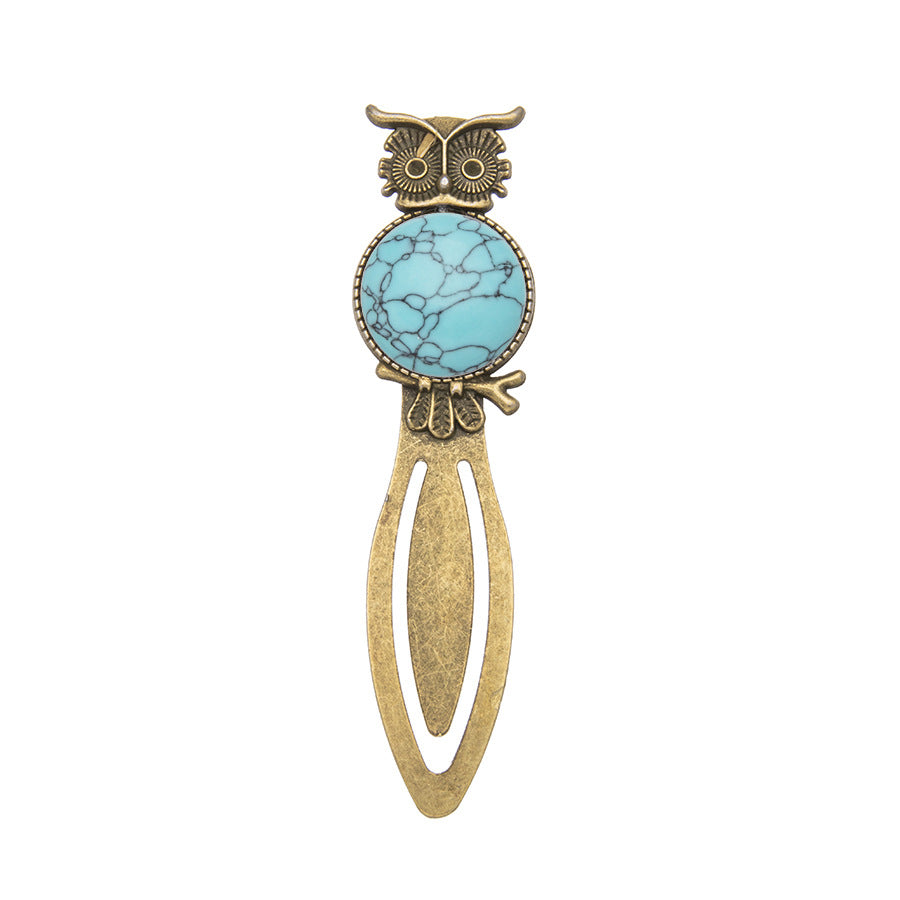 Vintage Owl Bookmark Handmade Agate Slice Bookmark