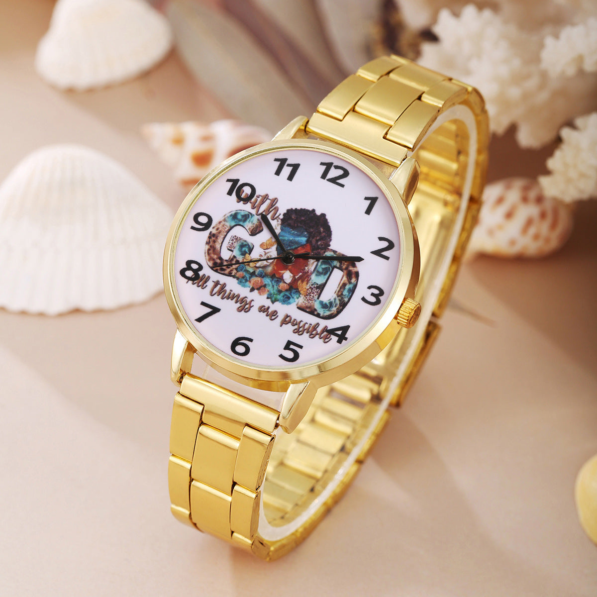 Necklace Steel Strap Quartz Watch Rose Bracelet