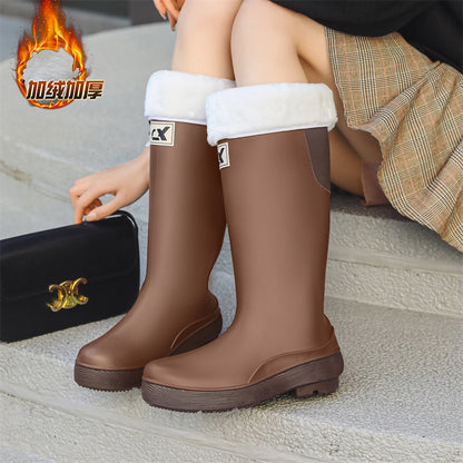 Tall tube rain shoes women's fashion