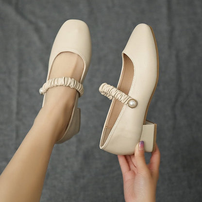 Thick Heel Low Heel Shoes Women
