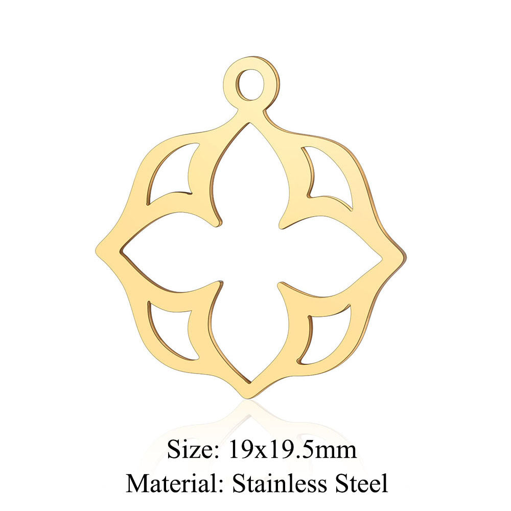 5 pcs/bag Feather wings Titanium steel pendant