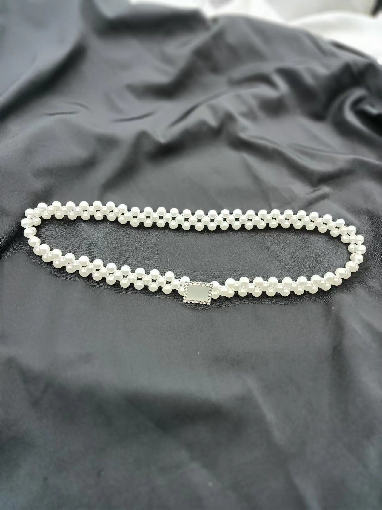 French Vintage Pearl Belt