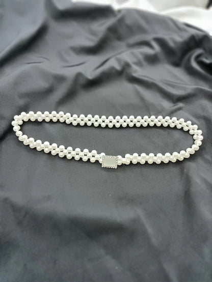 French Vintage Pearl Belt