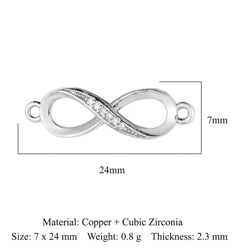 Copper zircon DIY jewelry connecting accessories