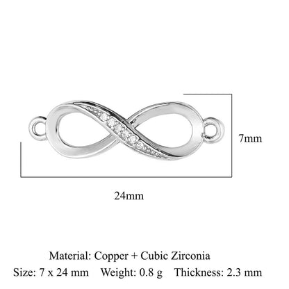 Copper zircon DIY jewelry connecting accessories