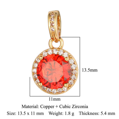 Heart-shaped wings square round zircon pendant.