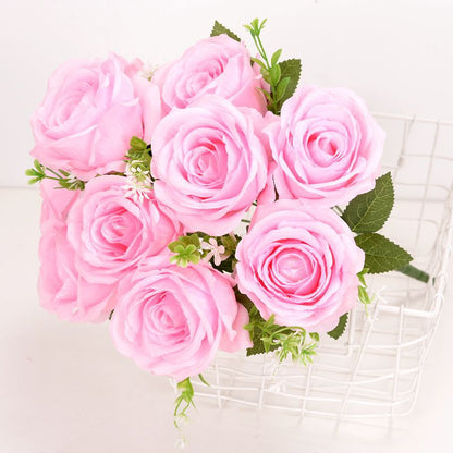 10 artificial French roses