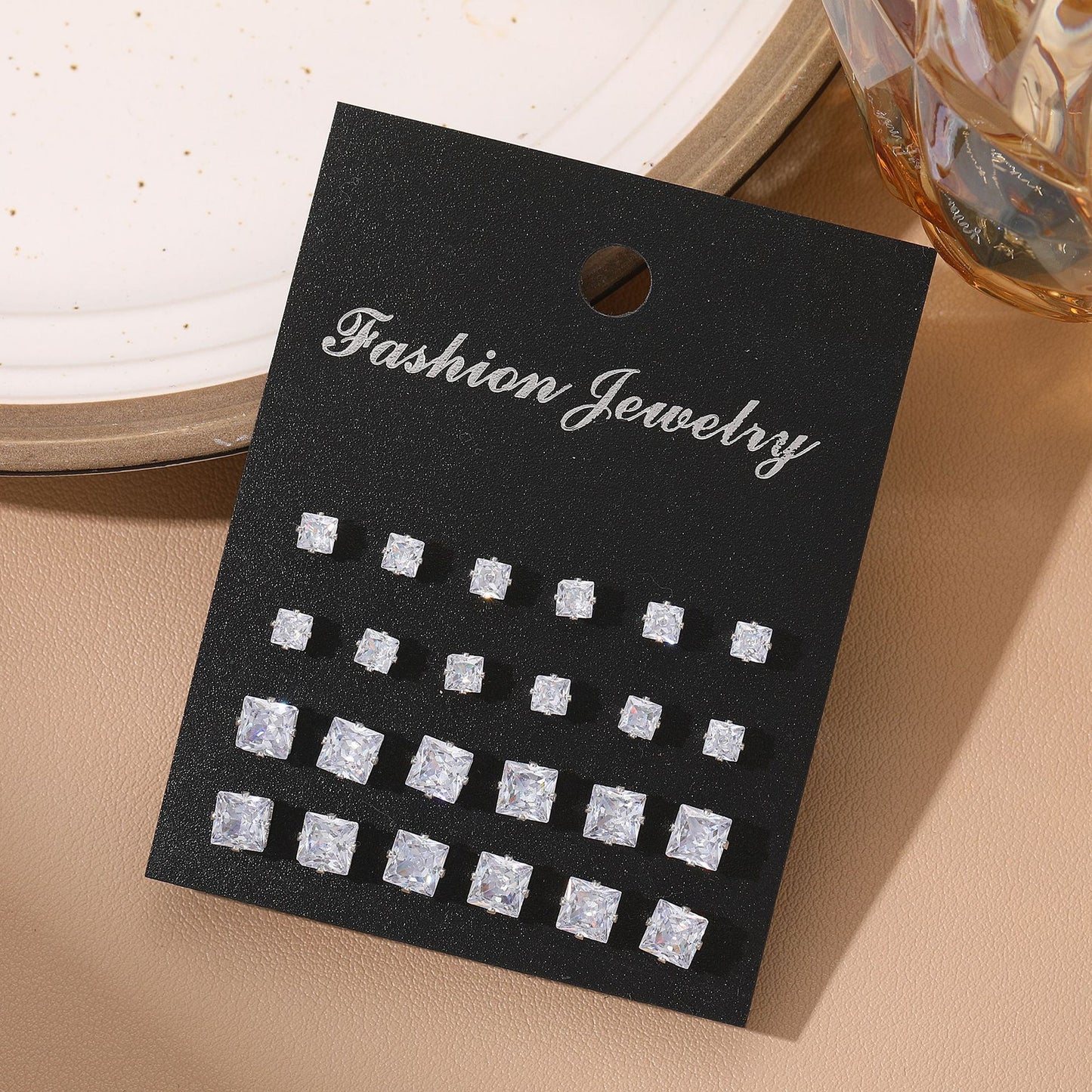 12-Piece Zircon Stud Earring Set