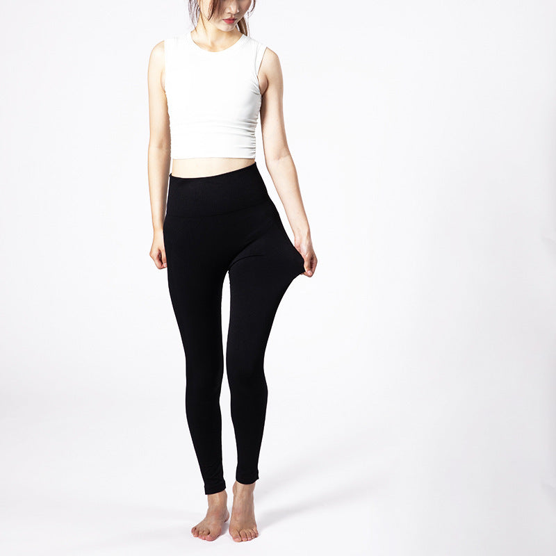High waist belly and hip yoga pants nine-point pants