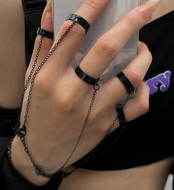 Anillo de dedo índice abierto estilo punk para parejas 