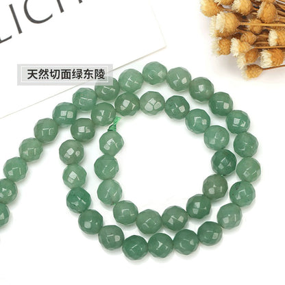 Green jade beads round beads wholesale work in progress