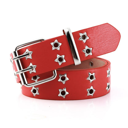 Explosive Double Row Hole Corn Buckle Belt