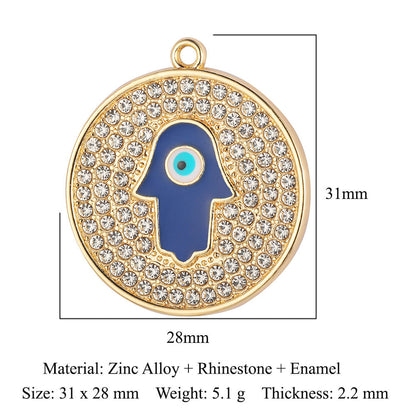 5 pcs/bag, palm eye, alloy necklace, earrings, pendant.