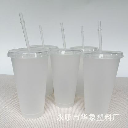 710 single layer transparent plastic coffee straw cup