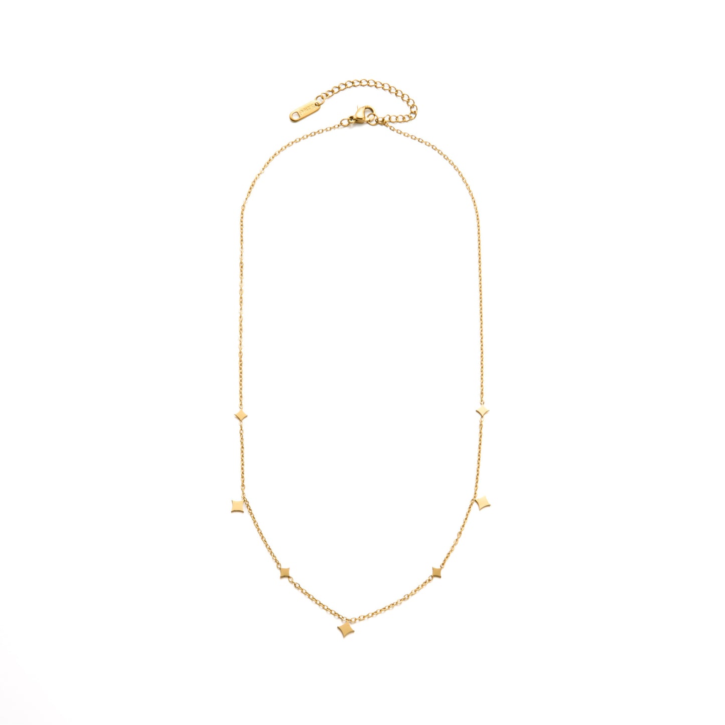 Titanium Steel Rhombus Necklace & Bracelet Set