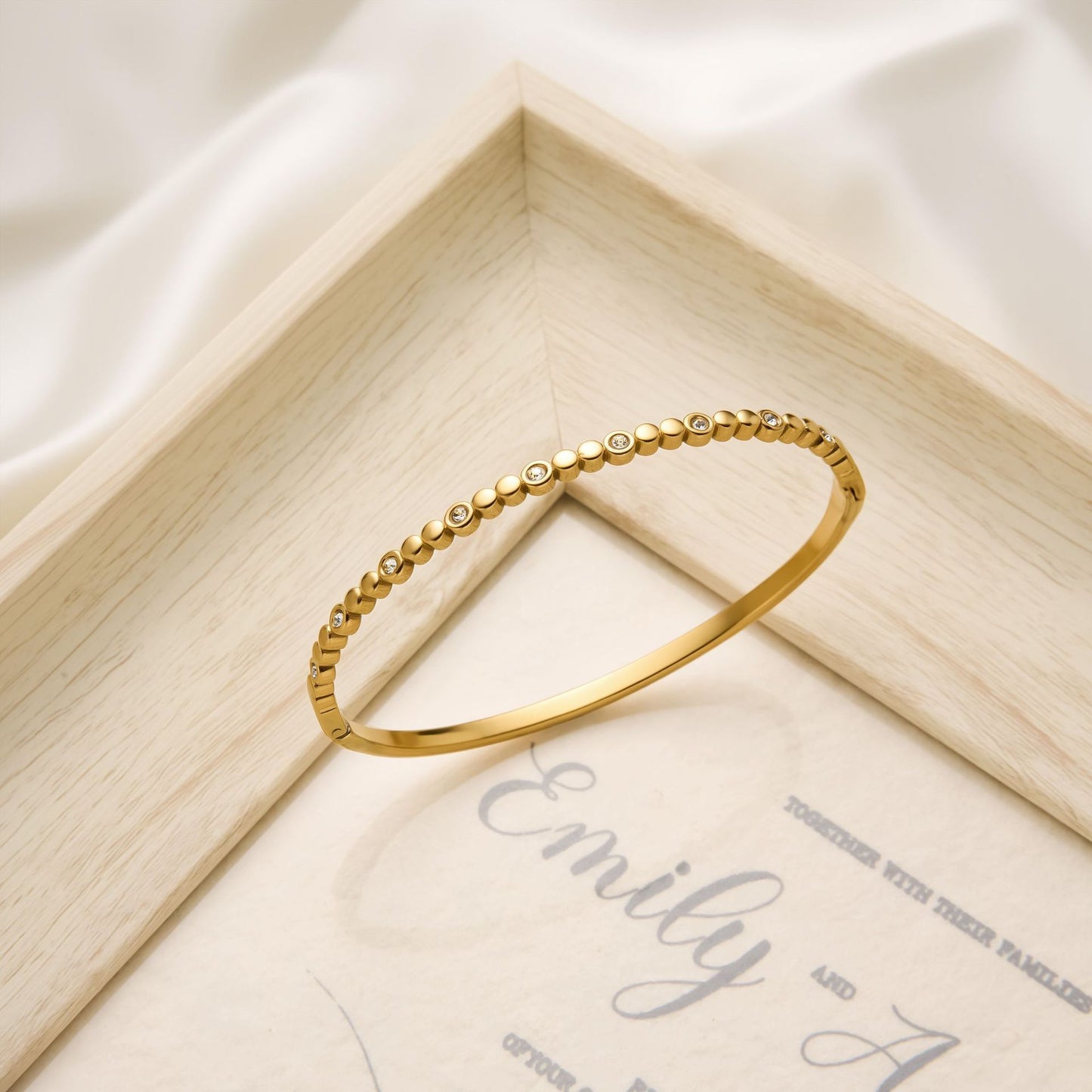 Stainless Steel Gypsy Star Diamond Bracelet