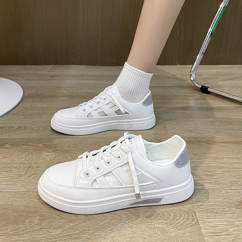 Flat mesh breathable shoes