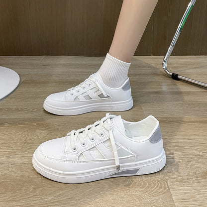 Flat mesh breathable shoes