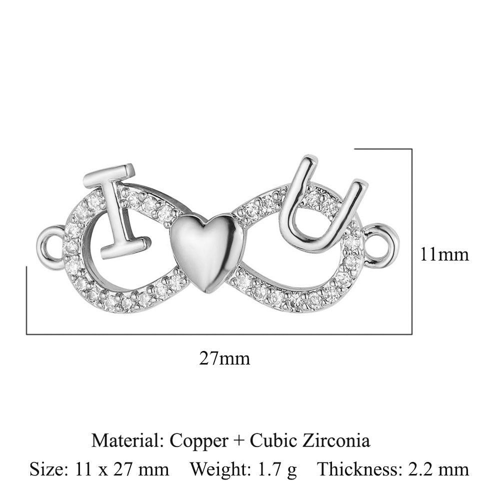 Copper zircon DIY jewelry accessories dripping love