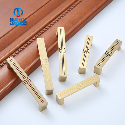 Gold brushed pure brass handle