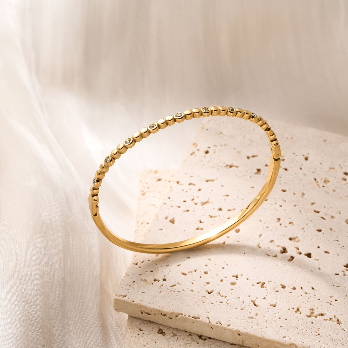 Stainless Steel Gypsy Star Diamond Bracelet