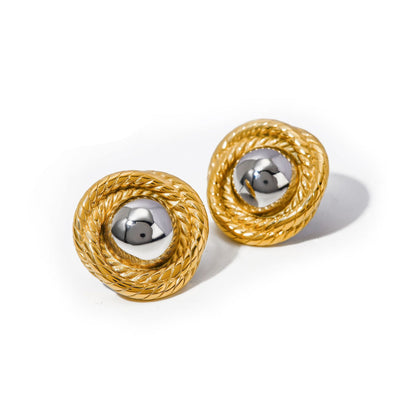 Textured Circle Earrings