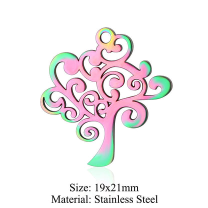 5 pcs/coated colorful dream catcher titanium steel pendant